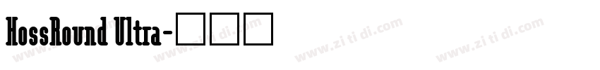 HossRound Ultra字体转换